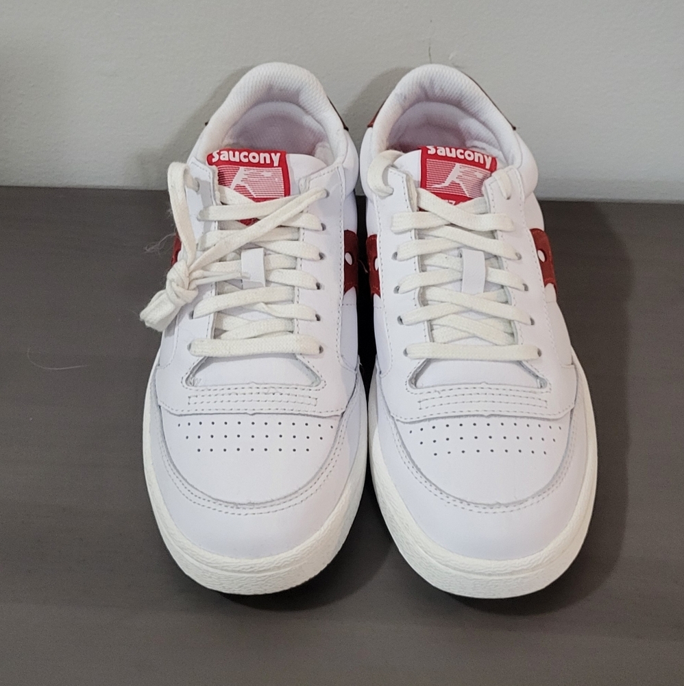 Saucony White and Red Sneakers
